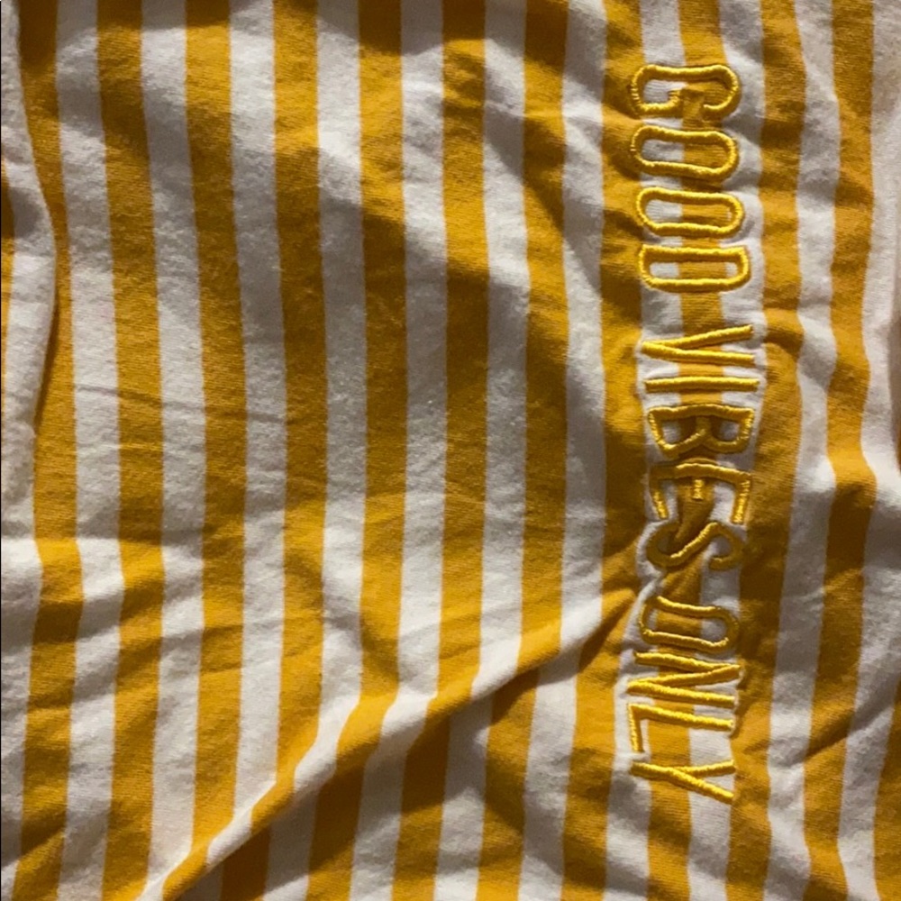 Yellow good vibes shirt